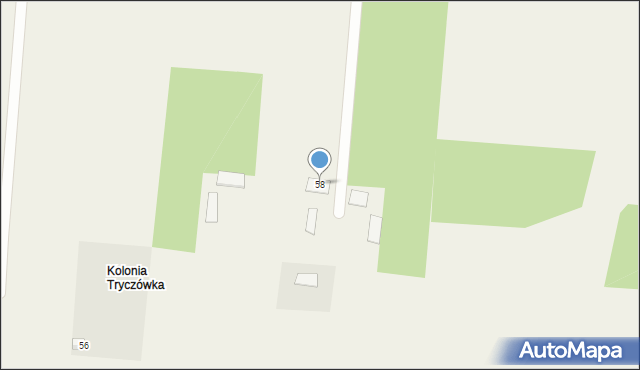 Tryczówka, Tryczówka, 58, mapa Tryczówka