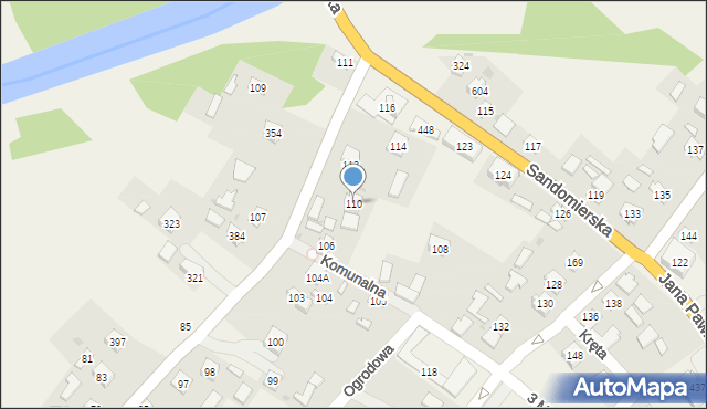 Tryńcza, Tryńcza, 110, mapa Tryńcza