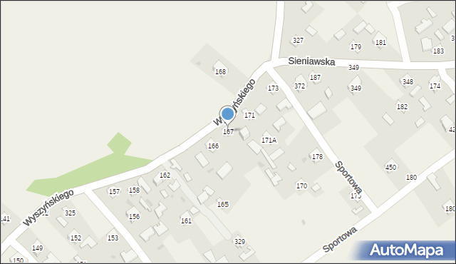 Tryńcza, Tryńcza, 167, mapa Tryńcza