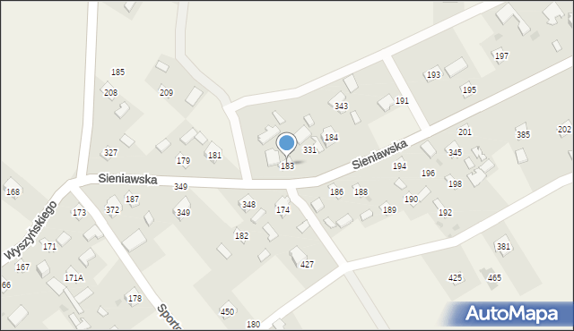 Tryńcza, Tryńcza, 183, mapa Tryńcza