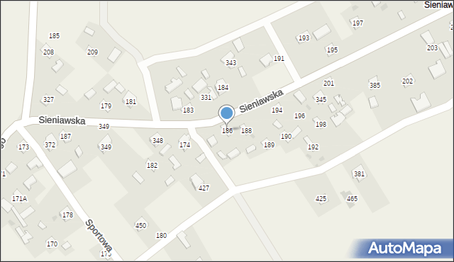 Tryńcza, Tryńcza, 186, mapa Tryńcza