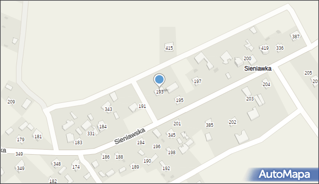 Tryńcza, Tryńcza, 193, mapa Tryńcza