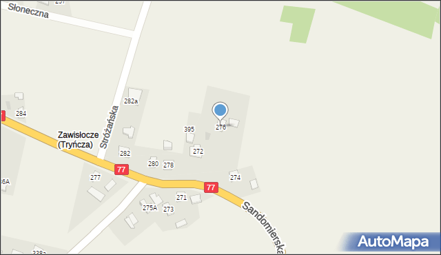 Tryńcza, Tryńcza, 276, mapa Tryńcza