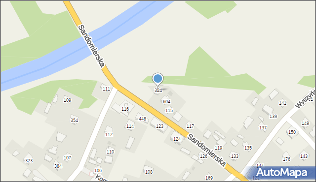 Tryńcza, Tryńcza, 324, mapa Tryńcza