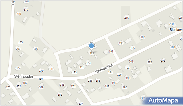 Tryńcza, Tryńcza, 343, mapa Tryńcza