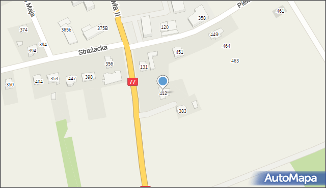 Tryńcza, Tryńcza, 412, mapa Tryńcza