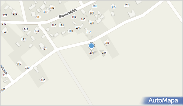 Tryńcza, Tryńcza, 425, mapa Tryńcza