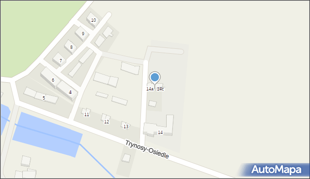 Trynosy-Osiedle, Trynosy-Osiedle, 14b, mapa Trynosy-Osiedle