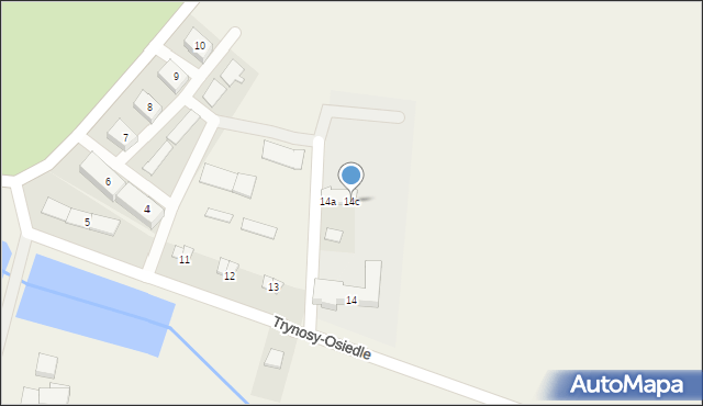 Trynosy-Osiedle, Trynosy-Osiedle, 14c, mapa Trynosy-Osiedle