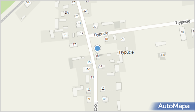 Trypucie, Trypucie, 16, mapa Trypucie