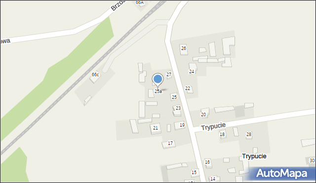 Trypucie, Trypucie, 25a, mapa Trypucie