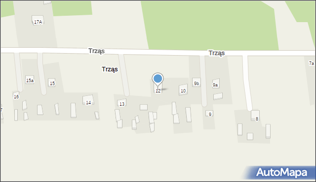 Trząs, Trząs, 12, mapa Trząs