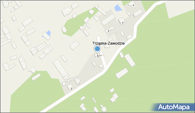 Trząska-Zawodzie, Trząska-Zawodzie, 8, mapa Trząska-Zawodzie