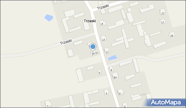 Trzaski, Trzaski, 10, mapa Trzaski