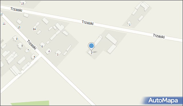 Trzaski, Trzaski, 2, mapa Trzaski