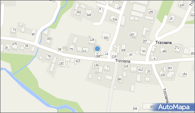 Trzciana, Trzciana, 248, mapa Trzciana