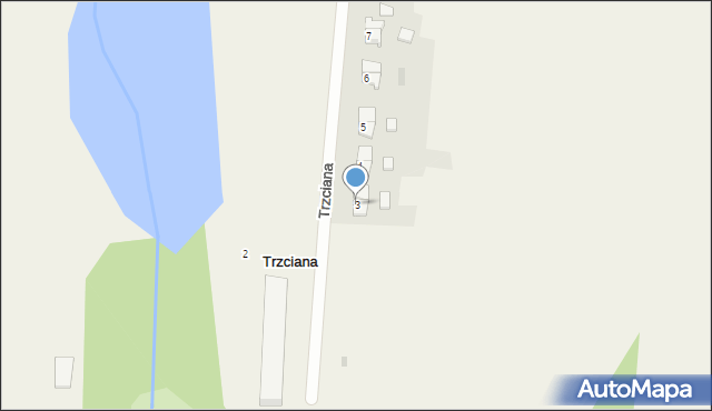 Trzciana, Trzciana, 3, mapa Trzciana