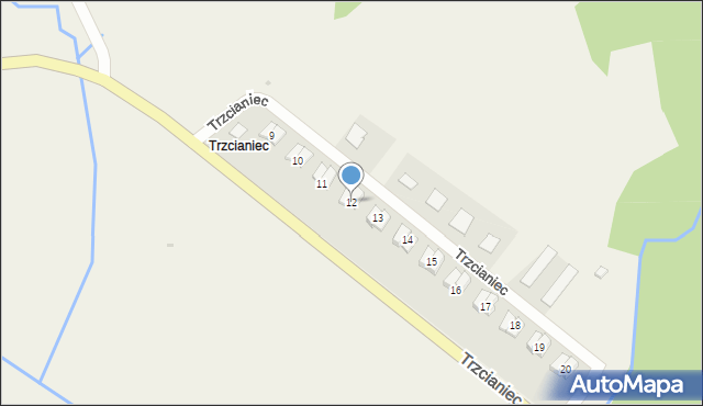 Trzcianiec, Trzcianiec, 12, mapa Trzcianiec