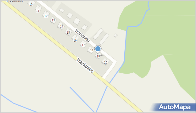 Trzcianiec, Trzcianiec, 19, mapa Trzcianiec