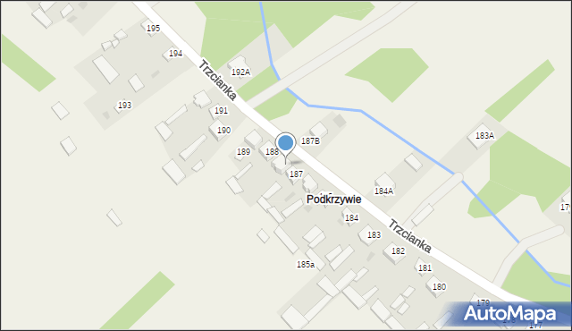 Trzcianka, Trzcianka, 187A, mapa Trzcianka
