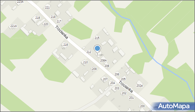 Trzcianka, Trzcianka, 211, mapa Trzcianka