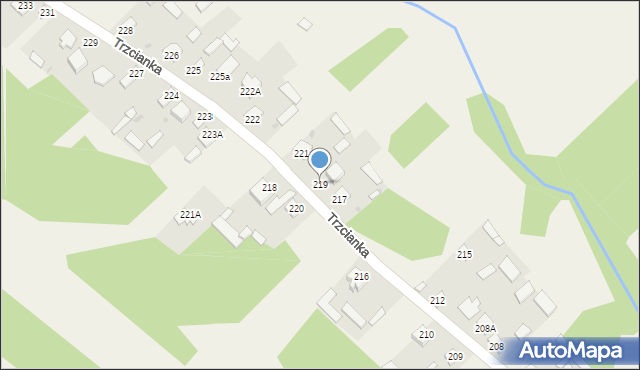 Trzcianka, Trzcianka, 219, mapa Trzcianka