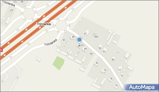 Trzcianka, Trzcianka, 86, mapa Trzcianka