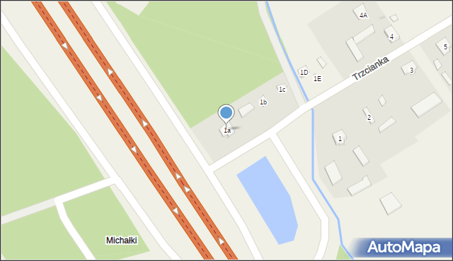 Trzcianka, Trzcianka, 1a, mapa Trzcianka