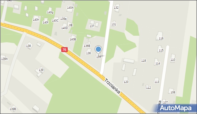 Trzcianka, Trzcianka, 135, mapa Trzcianka