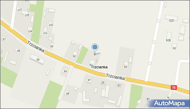 Trzcianka, Trzcianka, 90, mapa Trzcianka