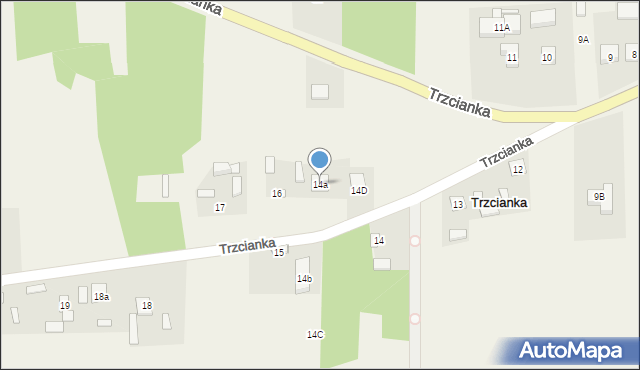 Trzcianka, Trzcianka, 14a, mapa Trzcianka