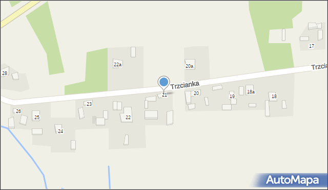 Trzcianka, Trzcianka, 21, mapa Trzcianka