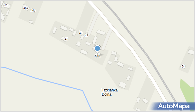 Trzcianka, Trzcianka, 50A, mapa Trzcianka