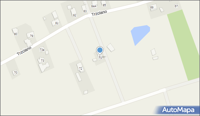 Trzciano, Trzciano, 71, mapa Trzciano