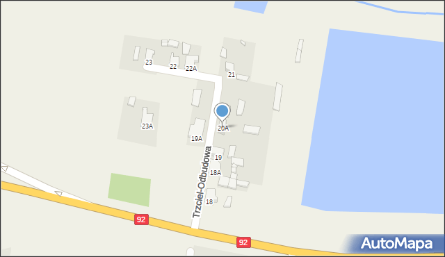 Trzciel-Odbudowa, Trzciel-Odbudowa, 20A, mapa Trzciel-Odbudowa