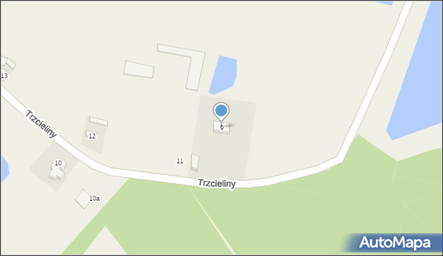 Trzcieliny, Trzcieliny, 9, mapa Trzcieliny