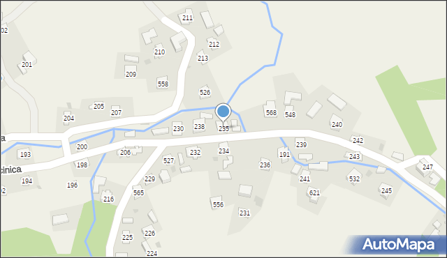 Trzcinica, Trzcinica, 235, mapa Trzcinica