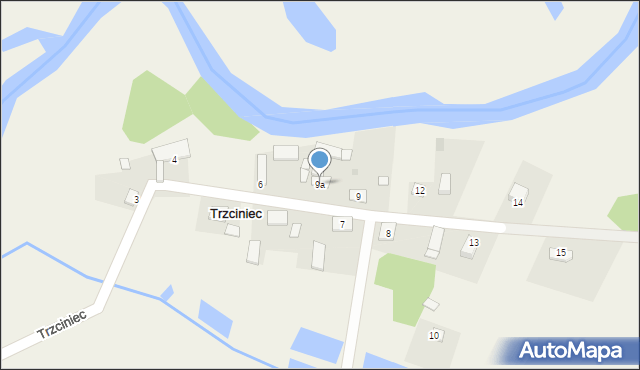 Trzciniec, Trzciniec, 9a, mapa Trzciniec