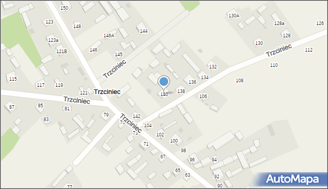 Trzciniec, Trzciniec, 140, mapa Trzciniec