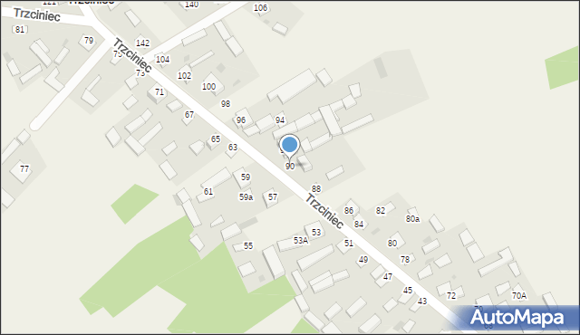 Trzciniec, Trzciniec, 90, mapa Trzciniec