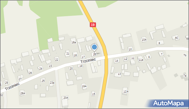 Trzciniec, Trzciniec, 16, mapa Trzciniec