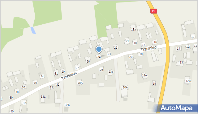 Trzciniec, Trzciniec, 24, mapa Trzciniec