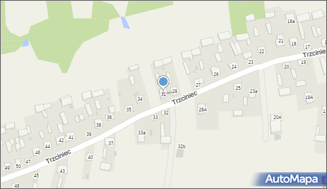 Trzciniec, Trzciniec, 31, mapa Trzciniec