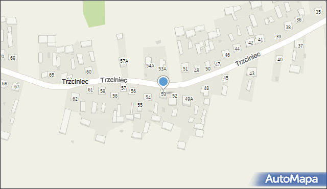 Trzciniec, Trzciniec, 53, mapa Trzciniec