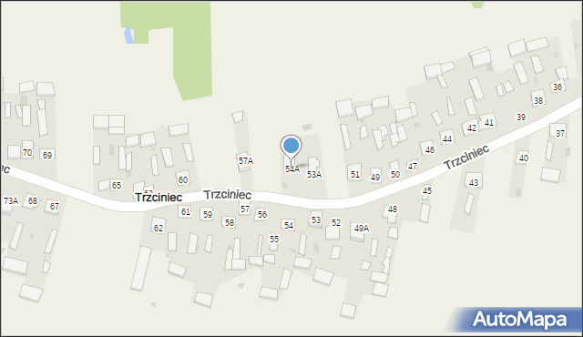 Trzciniec, Trzciniec, 54A, mapa Trzciniec