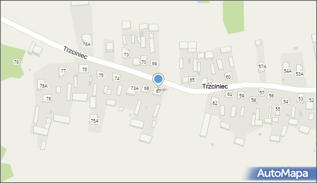 Trzciniec, Trzciniec, 67, mapa Trzciniec