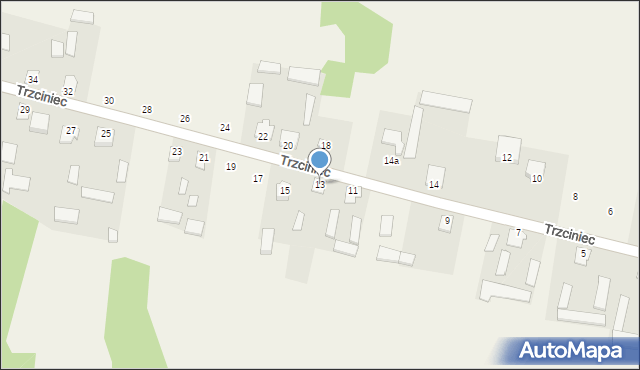 Trzciniec, Trzciniec, 13, mapa Trzciniec