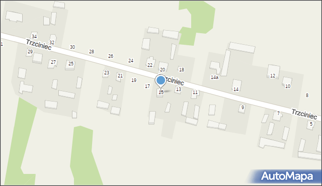 Trzciniec, Trzciniec, 15, mapa Trzciniec