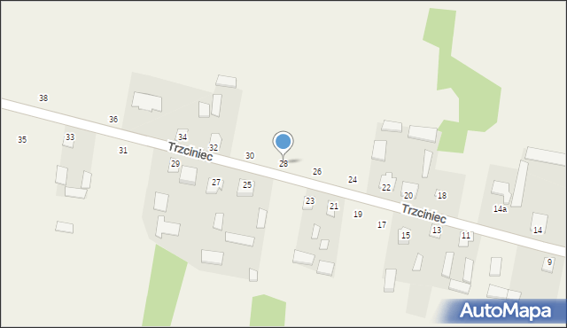 Trzciniec, Trzciniec, 28, mapa Trzciniec