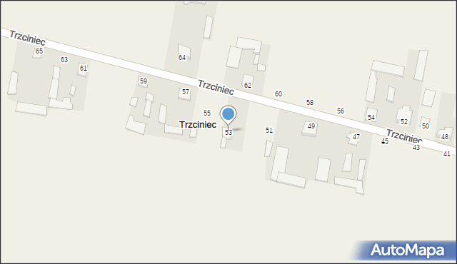 Trzciniec, Trzciniec, 53, mapa Trzciniec